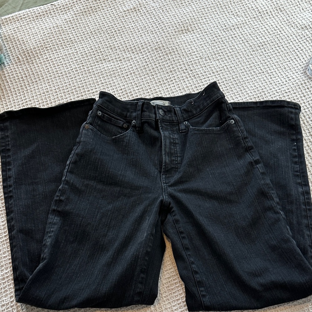 Madewell Black Flare & Wide Leg Jeans